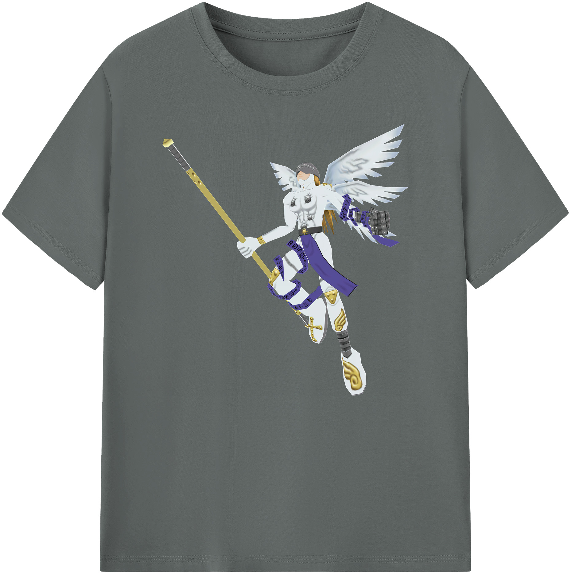 （画像用） Digimon デジタルモンスター/デジモン 綿100％ メンズ半袖Tシャツ｜肌触りやわらか＆通気性